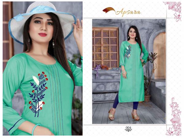 Aagya Apsara 3 Designer Rayon Embroidery Kurti